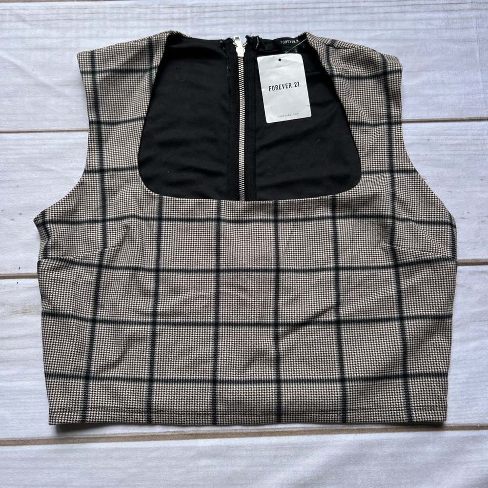 Forever 21 Plaid Crop Top